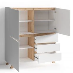 Norrwood Highboard Rautha - Matt Weiß / Eiche Dekor 10 Norrwood Highboard Rautha - Matt Weiß / Eiche Dekor -Wohnzimmermöbel boutique en ligne 1000283874 210805 14244700379 DETAILS P000000001000283874