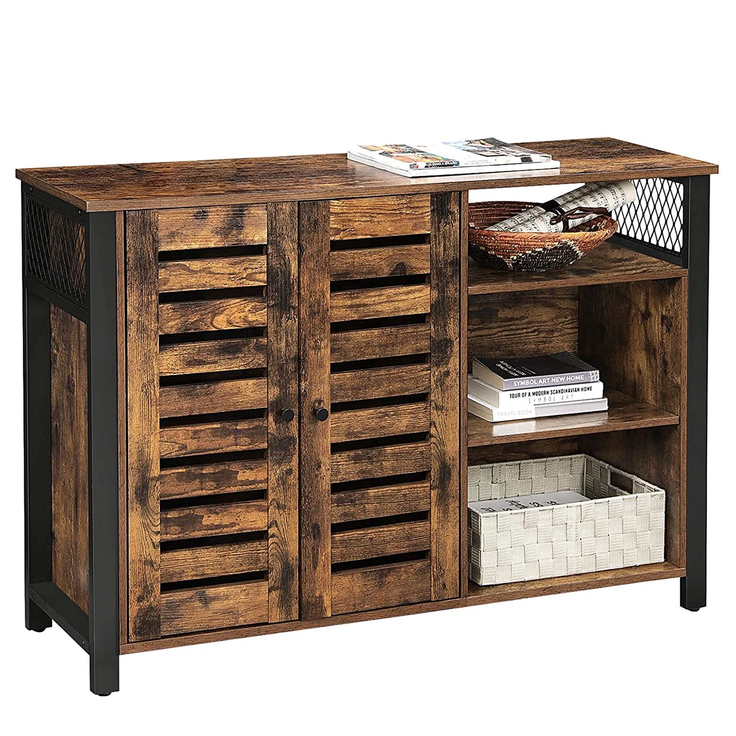 Red Living Kommode Condover IX - Braun / Schwarz 4 Red Living Kommode Condover IX - Braun / Schwarz – Bild 4