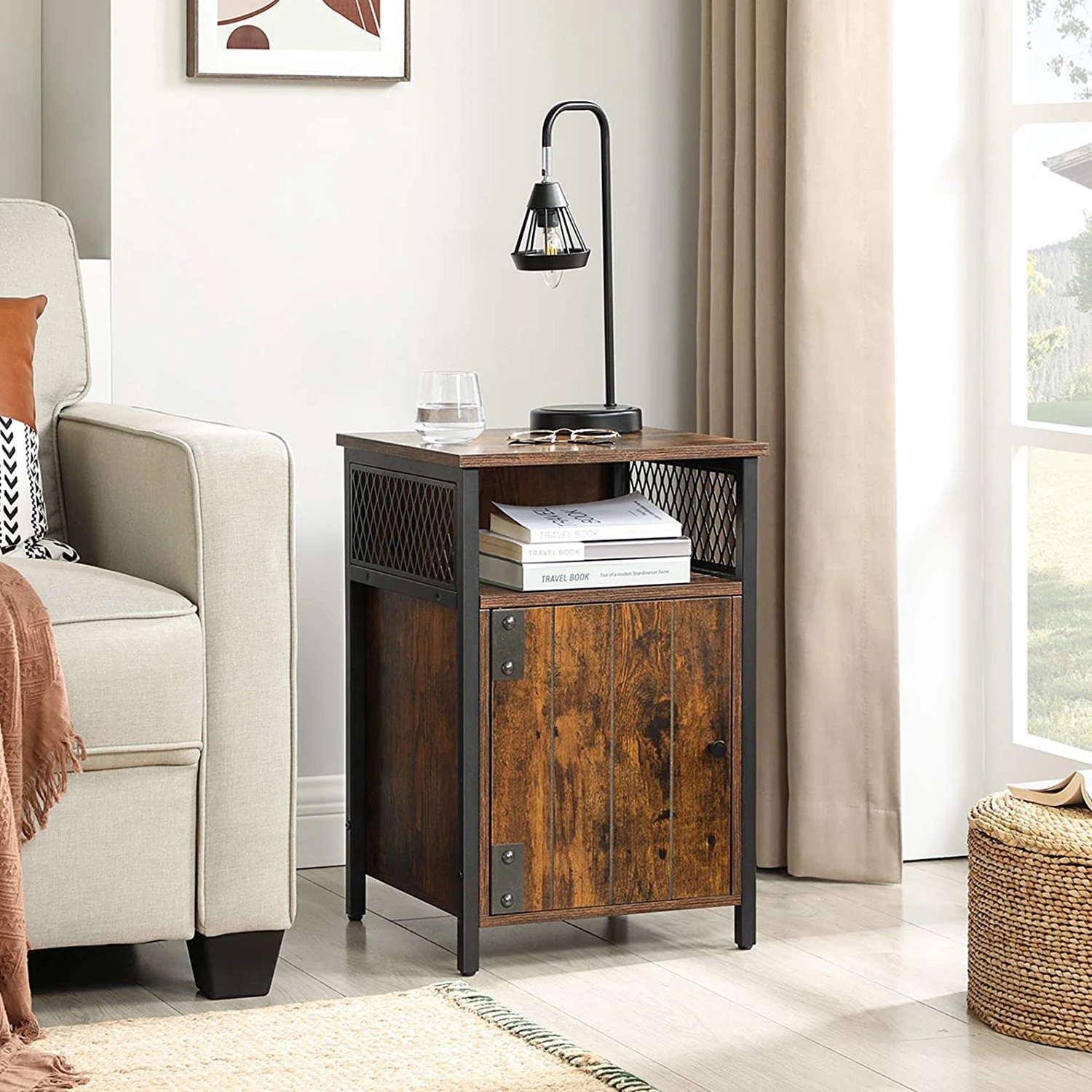 Red Living Beistelltisch Morristown - Braun / Schwarz 2 Red Living Beistelltisch Morristown - Braun / Schwarz – Bild 2