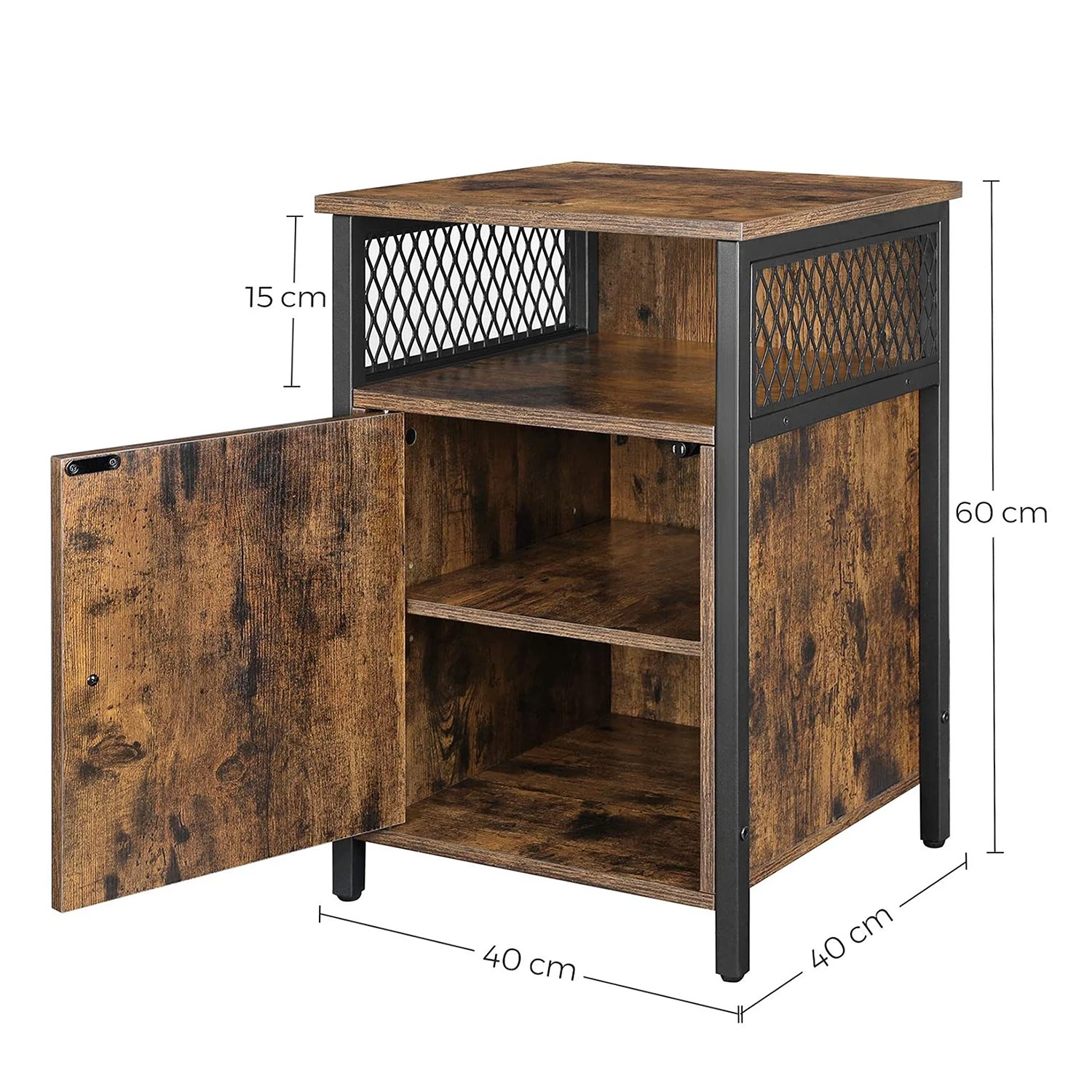 Red Living Beistelltisch Morristown - Braun / Schwarz 8 Red Living Beistelltisch Morristown - Braun / Schwarz – Bild 8