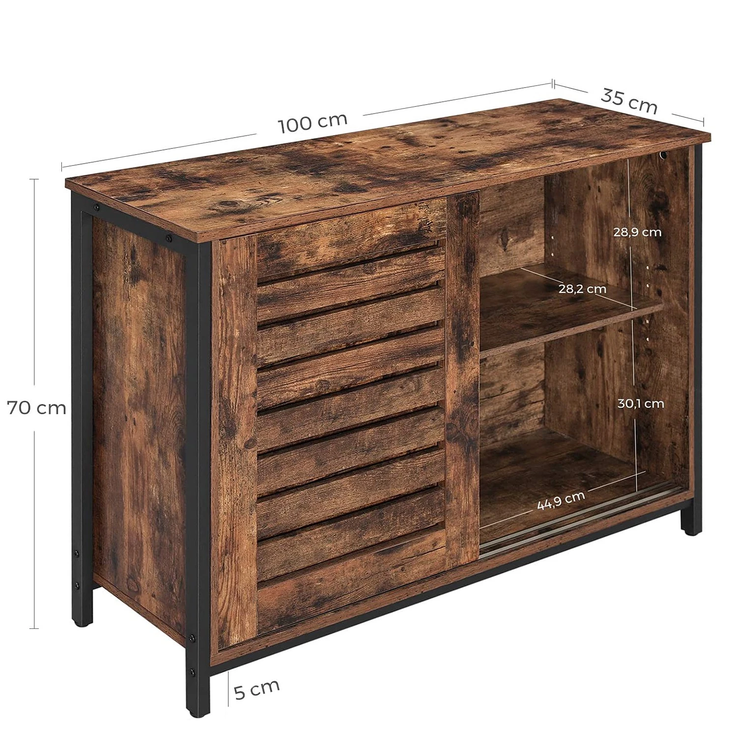 Red Living Kommode Condover VII - Braun / Schwarz 7 Red Living Kommode Condover VII - Braun / Schwarz – Bild 7