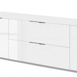 Maja Möbel TV-Lowboard Trend - Glas - Hochglanz Weiß / Chrom -Wohnzimmermöbel boutique en ligne 1000284206 210804 14342200006 DETAILS P000000001000284206