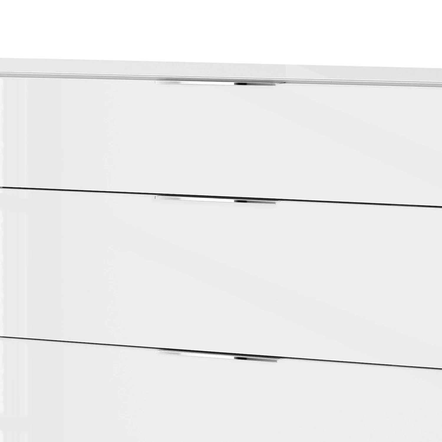 Maja Möbel Sideboard Trend - Glas - Hochglanz Weiß / Chrom 5 Maja Möbel Sideboard Trend - Glas - Hochglanz Weiß / Chrom – Bild 5