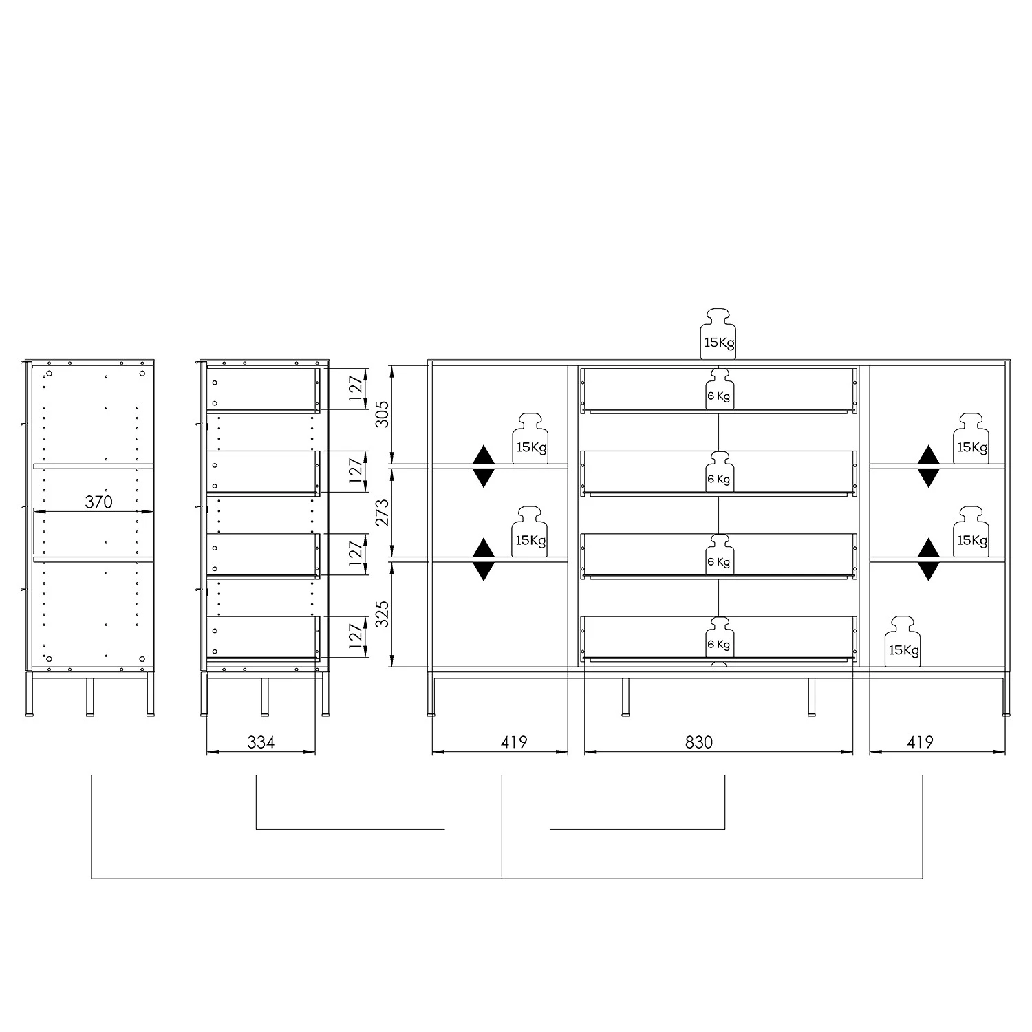 Maja Möbel Sideboard Trend - Glas - Hochglanz Weiß / Chrom 7 Maja Möbel Sideboard Trend - Glas - Hochglanz Weiß / Chrom – Bild 7