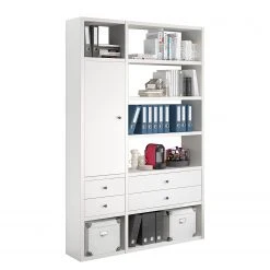 Fredriks Aktenregal-Kombination Emporio IV - Lack Weiß