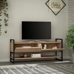 Red Living TV-Lowboard Montone - Metall - Eiche Dekor / Schwarz 6 Red Living TV-Lowboard Montone - Metall - Eiche Dekor / Schwarz -Wohnzimmermöbel boutique en ligne 1000284337 210809 06083100062 MOOD DETAILS P000000001000284337 mood