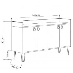 Loftscape Sideboard Dalma - Weiß / Creme 7 Loftscape Sideboard Dalma - Weiß / Creme -Wohnzimmermöbel boutique en ligne 1000284340 210809 06083200075 SKETCH DETAILS P000000001000284340 sketch