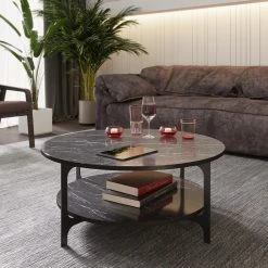 Loftscape Couchtisch Venla - Metall - Marmor Schwarz Dekor -Wohnzimmermöbel boutique en ligne 1000284346 210809 06083400105 MOOD DETAILS P000000001000284346 mood