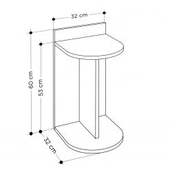 Loftscape Beistelltisch Dollon - Taupe -Wohnzimmermöbel boutique en ligne 1000284362 210809 06091000150 SKETCH DETAILS P000000001000284362 sketch