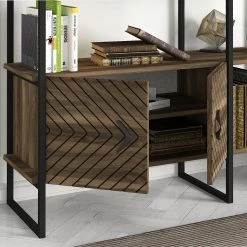 Red Living Regal Sumatra Sun - Metall - Walnuss Dekor / Schwarz -Wohnzimmermöbel boutique en ligne 1000284387 210809 06091300163 DETAILS P000000001000284387