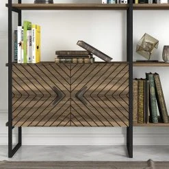 Red Living Regal Sumatra Sun - Metall - Walnuss Dekor / Schwarz -Wohnzimmermöbel boutique en ligne 1000284387 210809 06091300164 DETAILS P000000001000284387