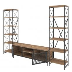 Red Living Wohnwand Jonas (3-teilig) - Metall - Eiche Dekor / Anthrazit -Wohnzimmermöbel boutique en ligne 1000284399 210809 06093100198 DETAILS P000000001000284399