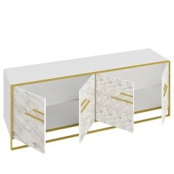 Loftscape Sideboard Pisek - Metall - Marmor Weiß Dekor / Gold 8 Loftscape Sideboard Pisek - Metall - Marmor Weiß Dekor / Gold -Wohnzimmermöbel boutique en ligne 1000284400 210809 06093200203 DETAILS P000000001000284400