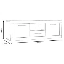 Loftscape TV-Lowboard Ballito - Sandeiche Dekor -Wohnzimmermöbel boutique en ligne 1000285704 210813 14500100018 SKETCH DETAILS P000000001000285704 sketch