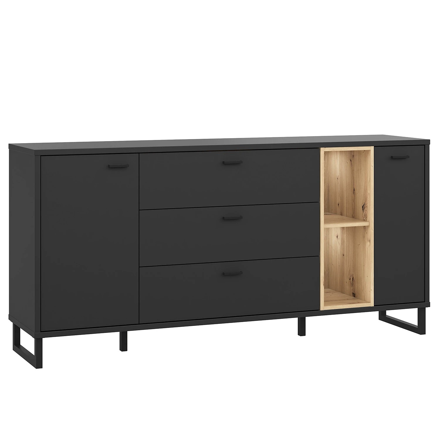 Loftscape Sideboard Mazzo - Schwarz / Eiche Artisan Dekor 1 Loftscape Sideboard Mazzo - Schwarz / Eiche Artisan Dekor