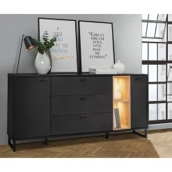 Loftscape Sideboard Mazzo - Schwarz / Eiche Artisan Dekor 16 Loftscape Sideboard Mazzo - Schwarz / Eiche Artisan Dekor -Wohnzimmermöbel boutique en ligne 1000285799 210819 12212500040 MOOD DETAILS P000000001000285799 mood