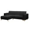 Norrwood Ecksofa Coulter - Microfaser Cadis: Schwarz