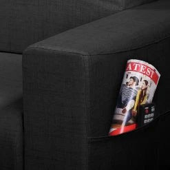 Norrwood Ecksofa Coulter - Microfaser Cadis: Schwarz -Wohnzimmermöbel boutique en ligne 1000287570 210910 11432700148 DETAILS P000000001000287570