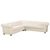 Ridgevalley Ecksofa Denzel - Webstoff Sogol: Creme - 265 x 265 cm - Gleichschenklig