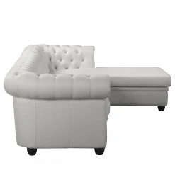 Ecksofa Dormir - Webstoff Sogol: Lichtgrau - Breite: 265 cm - Ottomane davorstehend rechts -Wohnzimmermöbel boutique en ligne 1000287625 210910 11435400730 DETAILS P000000001000287625