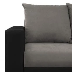 Loftscape Ecksofa Drayton - Kunstleder; Microfaser - Echtleder Soka / Microfaser Miako: Schwarz / Grau - Ottomane davorstehend rechts - Mit Hocker 17 Loftscape Ecksofa Drayton - Kunstleder; Microfaser - Echtleder Soka / Microfaser Miako: Schwarz / Grau - Ottomane davorstehend rechts - Mit Hocker -Wohnzimmermöbel boutique en ligne 1000287694 210910 11443801482 DETAILS P000000001000287694