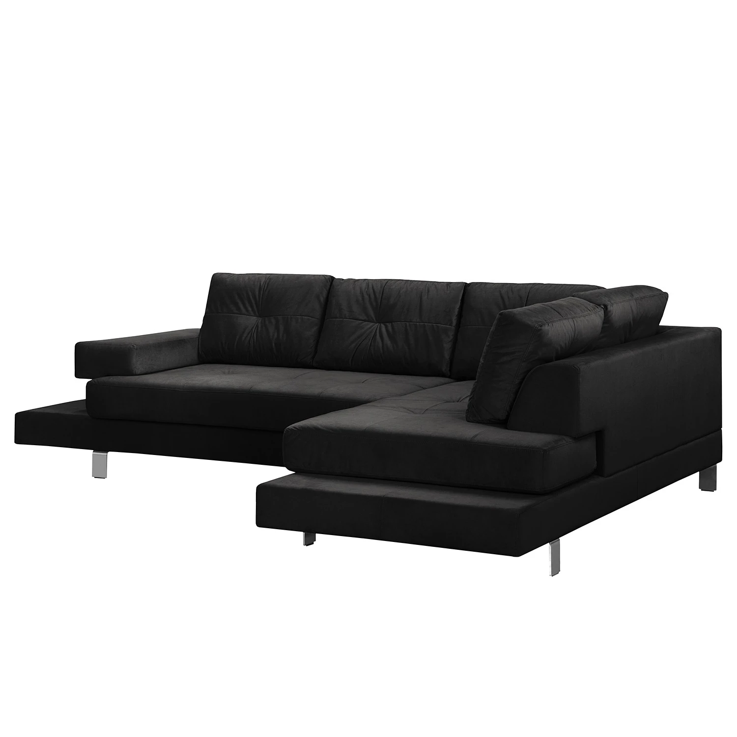 Loftscape Ecksofa Dert - Microfaser Jada: Schwarz - Ottomane davorstehend rechts 6 Loftscape Ecksofa Dert - Microfaser Jada: Schwarz - Ottomane davorstehend rechts – Bild 6