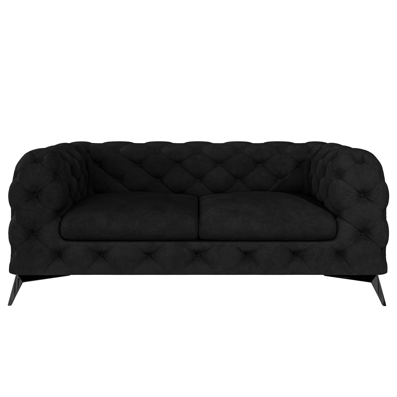 Jack & Alice Sofa Laviva I (2-Sitzer) - Samt Ravi: Schwarz 4 Jack & Alice Sofa Laviva I (2-Sitzer) - Samt Ravi: Schwarz – Bild 4