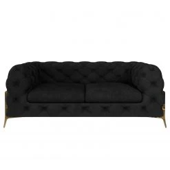 Jack & Alice Sofa Laviva II (2-Sitzer) - Samt Ravi: Schwarz 8 Jack & Alice Sofa Laviva II (2-Sitzer) - Samt Ravi: Schwarz -Wohnzimmermöbel boutique en ligne 1000288499 210928 11434700450 DETAILS P000000001000288499