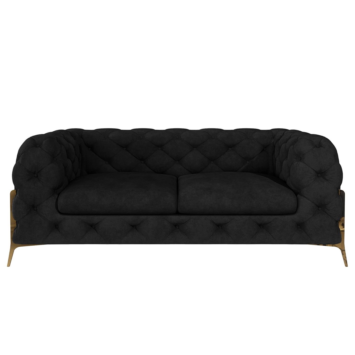 Jack & Alice Sofa Laviva II (2-Sitzer) - Samt Ravi: Schwarz 4 Jack & Alice Sofa Laviva II (2-Sitzer) - Samt Ravi: Schwarz – Bild 4