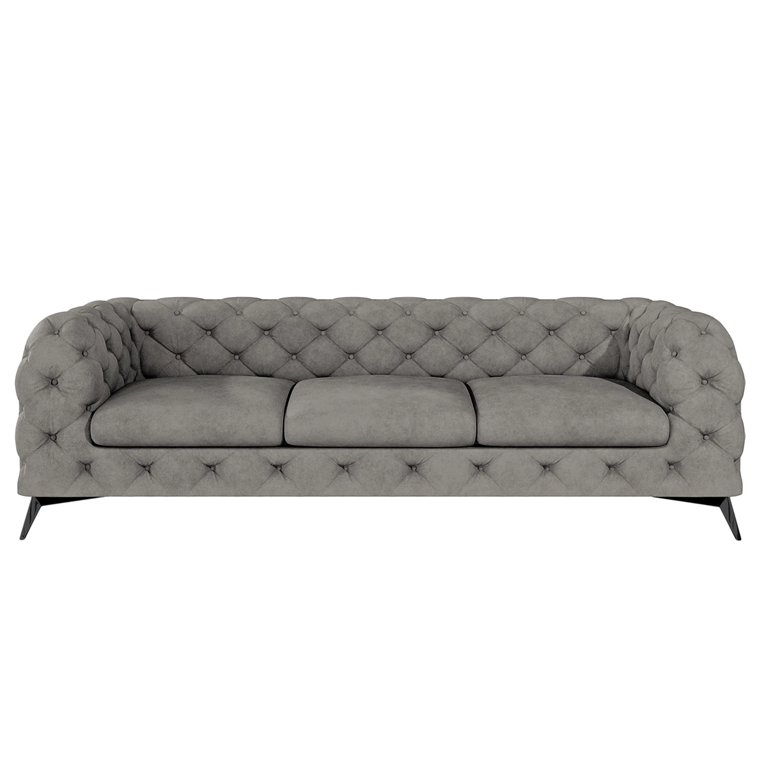 Jack & Alice Sofa Laviva I (3-Sitzer) - Samt Ravi: Taupe 4 Jack & Alice Sofa Laviva I (3-Sitzer) - Samt Ravi: Taupe – Bild 4