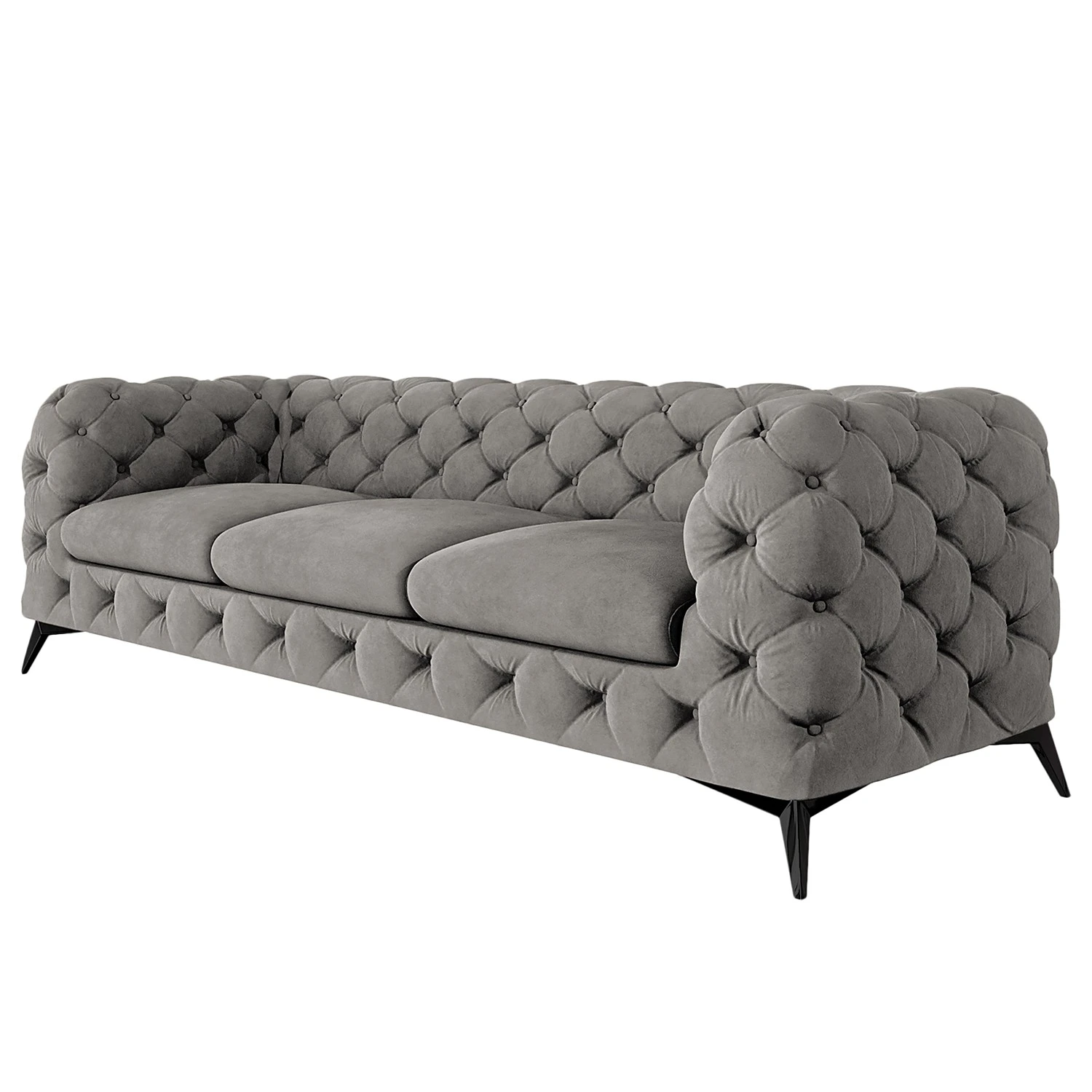 Jack & Alice Sofa Laviva I (3-Sitzer) - Samt Ravi: Taupe 1 Jack & Alice Sofa Laviva I (3-Sitzer) - Samt Ravi: Taupe