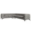 Ecksofa Laviva VI - Samt Ravi: Taupe - 323 x 262 cm