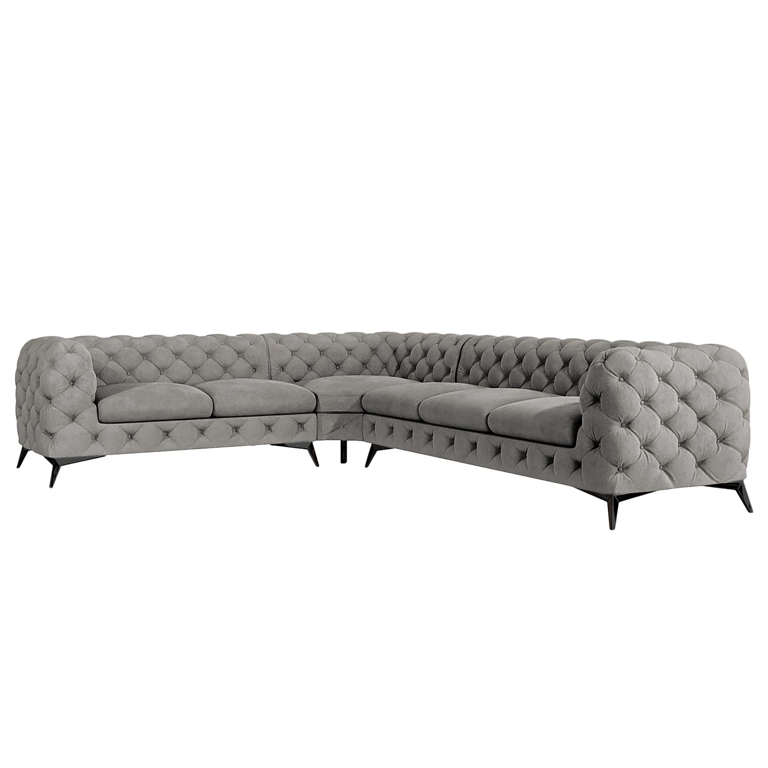 Ecksofa Laviva VI - Samt Ravi: Taupe - 323 x 262 cm 1 Ecksofa Laviva VI - Samt Ravi: Taupe - 323 x 262 cm