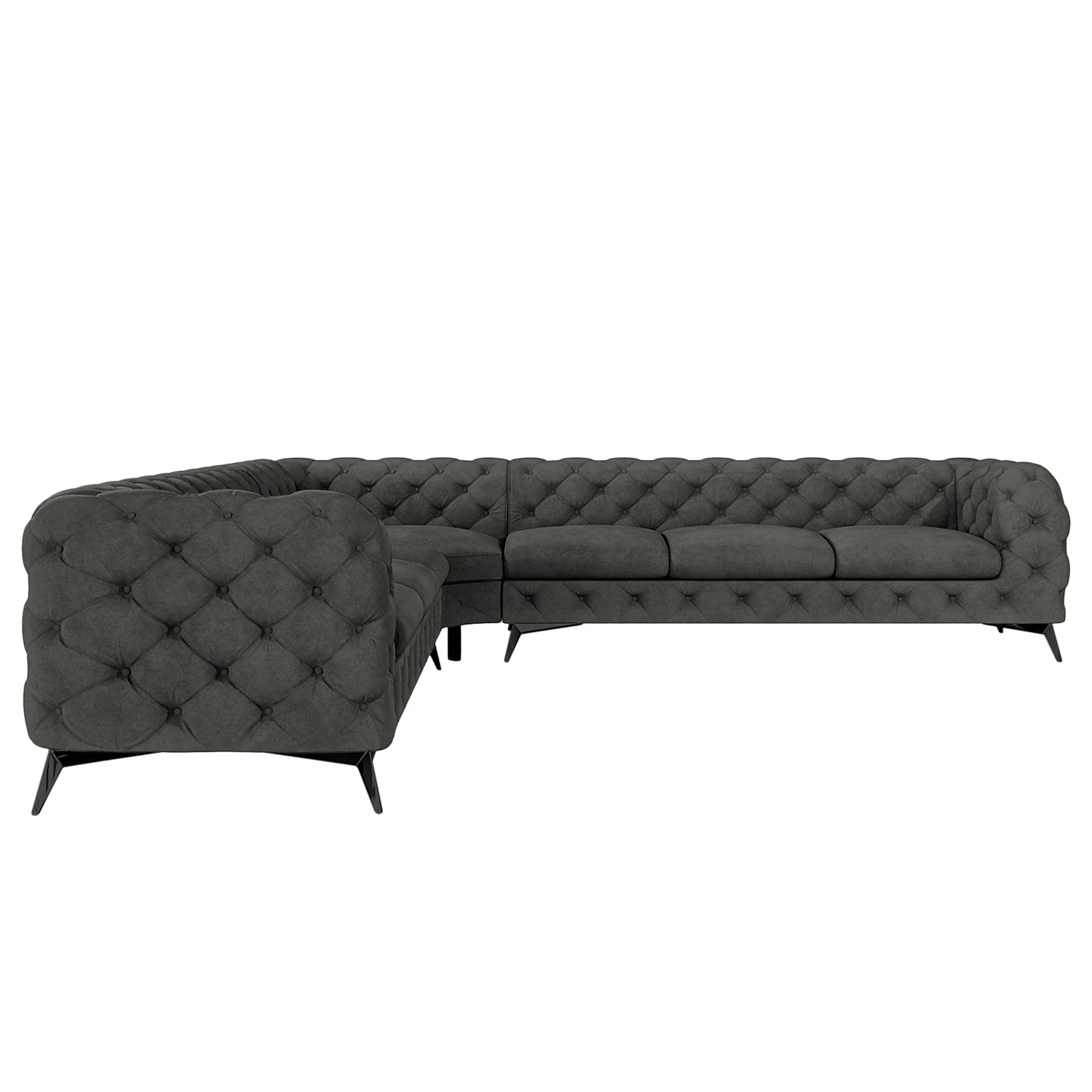 Jack & Alice Ecksofa Laviva III - Samt Ravi: Anthrazit - 323 x 323 cm 3 Jack & Alice Ecksofa Laviva III - Samt Ravi: Anthrazit - 323 x 323 cm – Bild 3