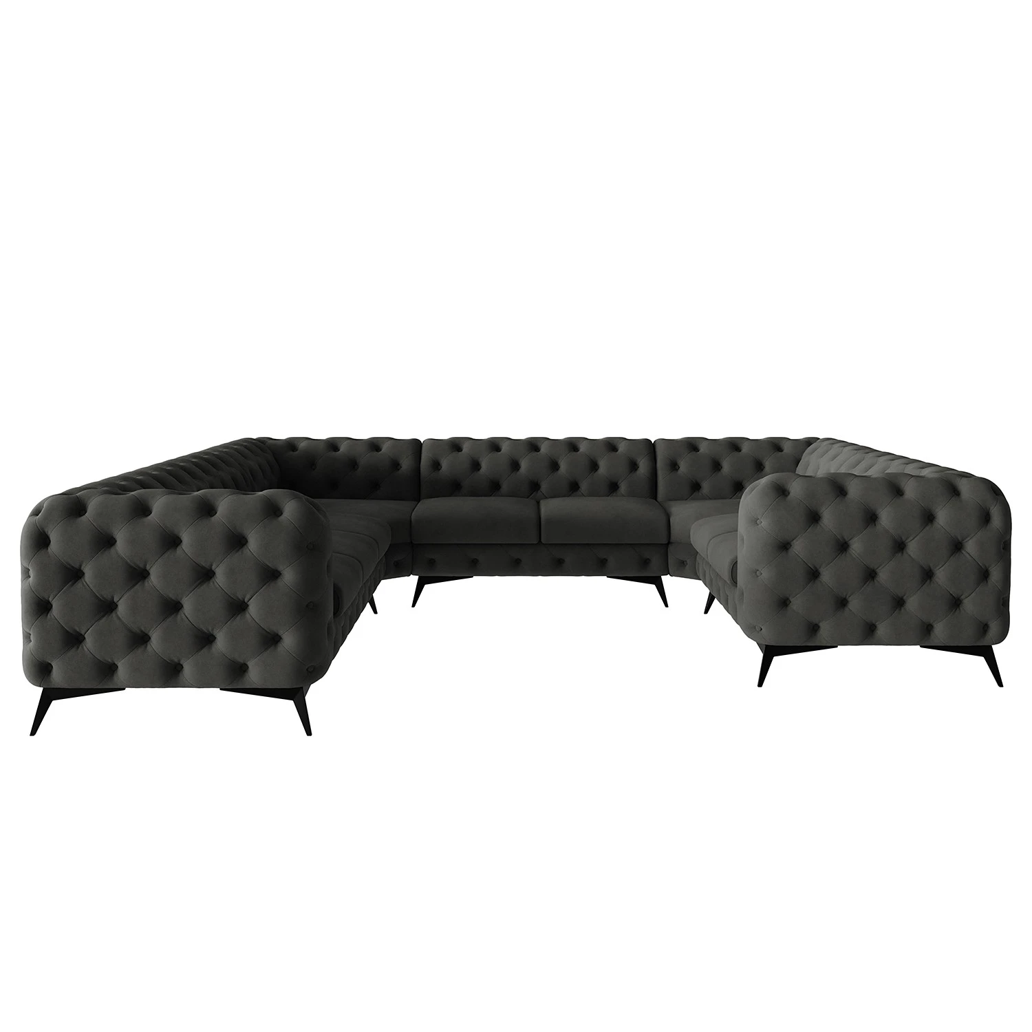 Jack & Alice Wohnlandschaft Laviva I - Samt Ravi: Anthrazit - Ausrichtung rechts 3 Jack & Alice Wohnlandschaft Laviva I - Samt Ravi: Anthrazit - Ausrichtung rechts – Bild 3