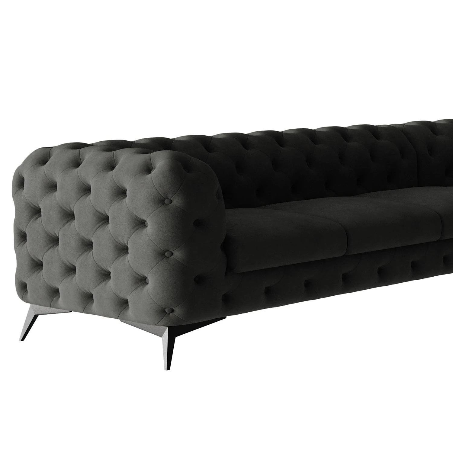 Jack & Alice Wohnlandschaft Laviva I - Samt Ravi: Anthrazit - Ausrichtung rechts 5 Jack & Alice Wohnlandschaft Laviva I - Samt Ravi: Anthrazit - Ausrichtung rechts – Bild 5