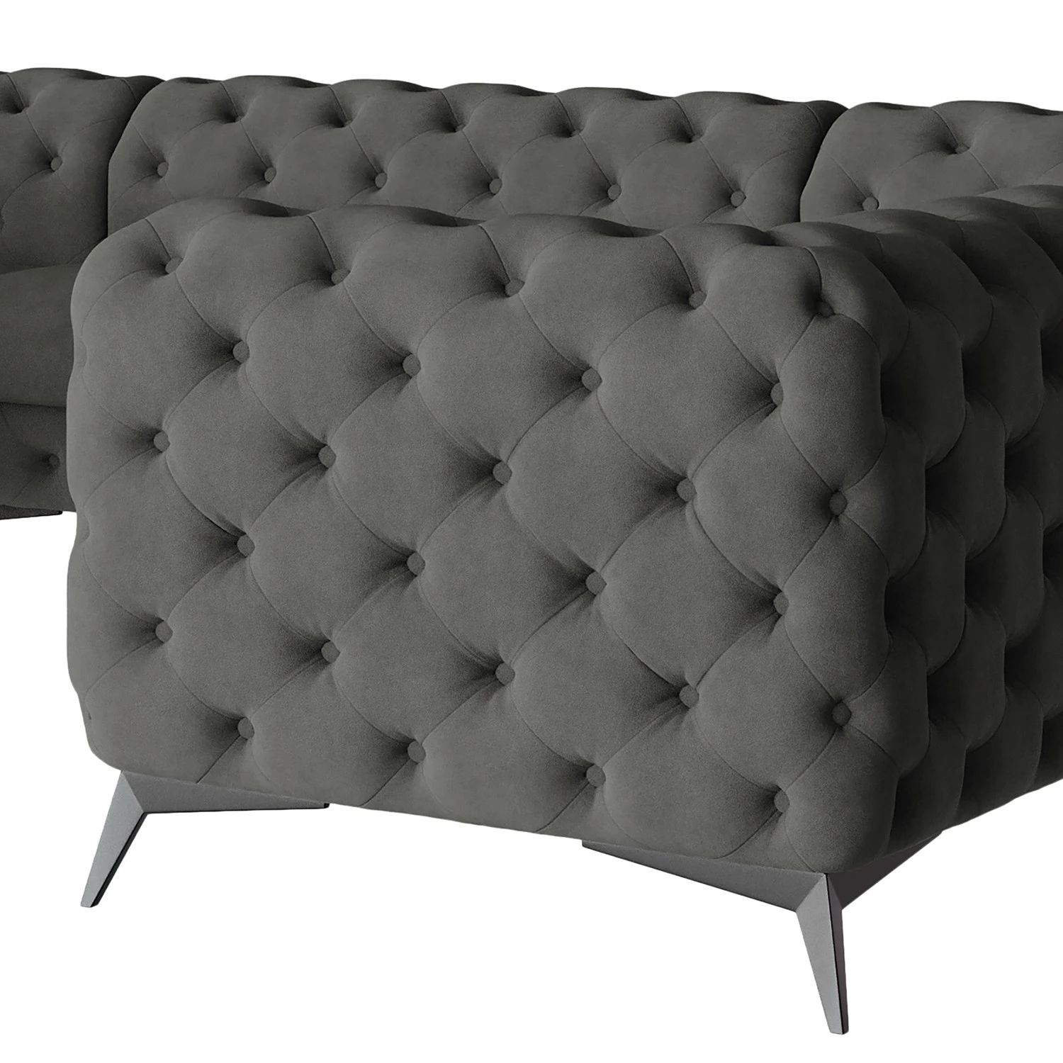 Jack & Alice Wohnlandschaft Laviva I - Samt Ravi: Anthrazit - Ausrichtung rechts 7 Jack & Alice Wohnlandschaft Laviva I - Samt Ravi: Anthrazit - Ausrichtung rechts – Bild 7