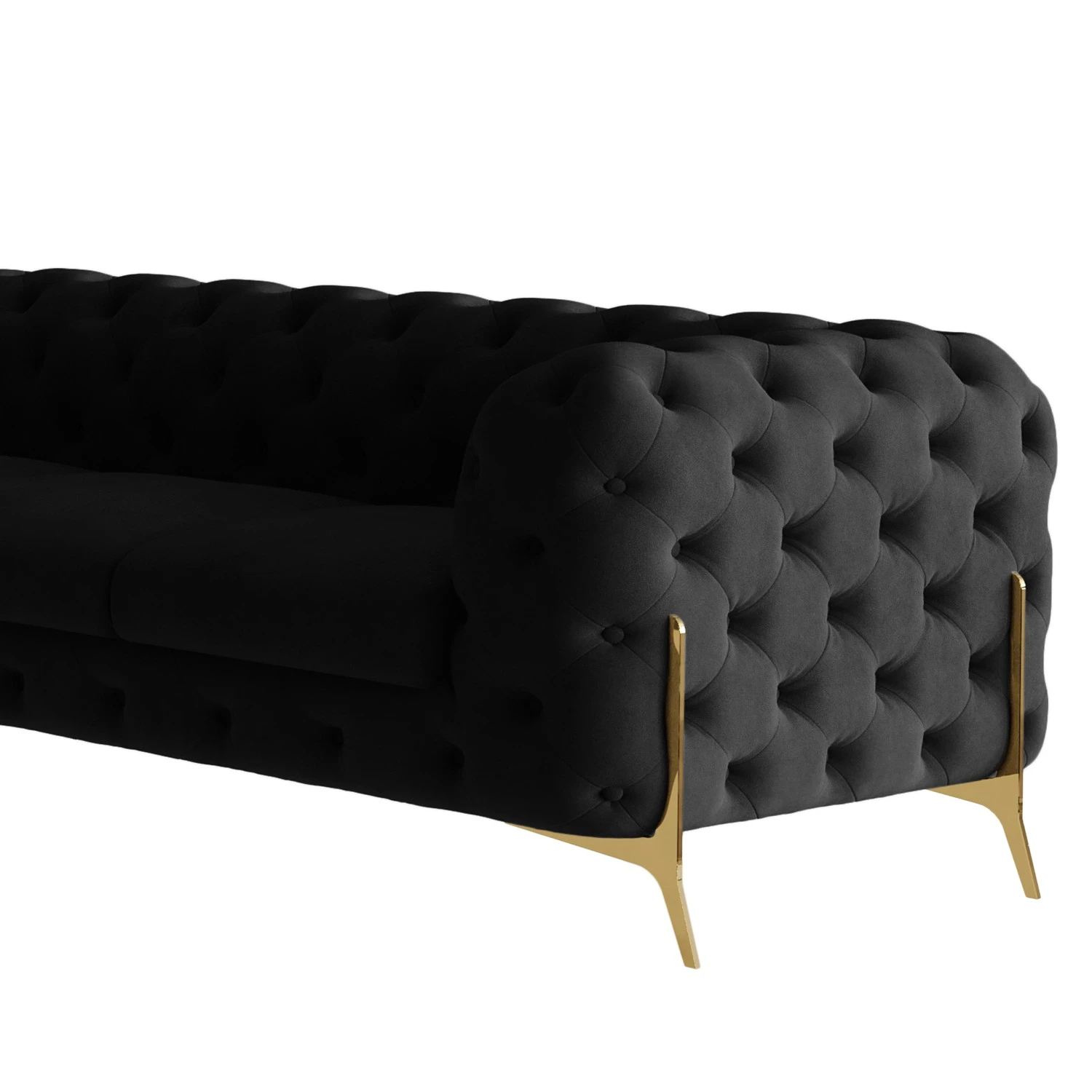 Jack & Alice Wohnlandschaft Laviva II - Samt Ravi: Schwarz - Ausrichtung links 5 Jack & Alice Wohnlandschaft Laviva II - Samt Ravi: Schwarz - Ausrichtung links – Bild 5