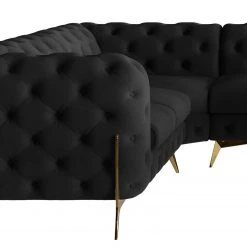 Jack & Alice Wohnlandschaft Laviva II - Samt Ravi: Schwarz - Ausrichtung links 18 Jack & Alice Wohnlandschaft Laviva II - Samt Ravi: Schwarz - Ausrichtung links -Wohnzimmermöbel boutique en ligne 1000288962 220325 080 DETAILS P000000001000288962