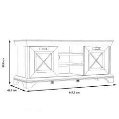 Ridgevalley TV-Lowboard Kimbark II - Pinie Weiß Dekor -Wohnzimmermöbel boutique en ligne 1000295072 210924 143049000584 SKETCH DETAILS P000000001000295072 sketch