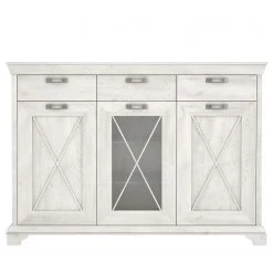 Ridgevalley Highboard Kimbark - Pinie Weiß Dekor -Wohnzimmermöbel boutique en ligne 1000295075 210924 14305000132 DETAILS P000000001000295075