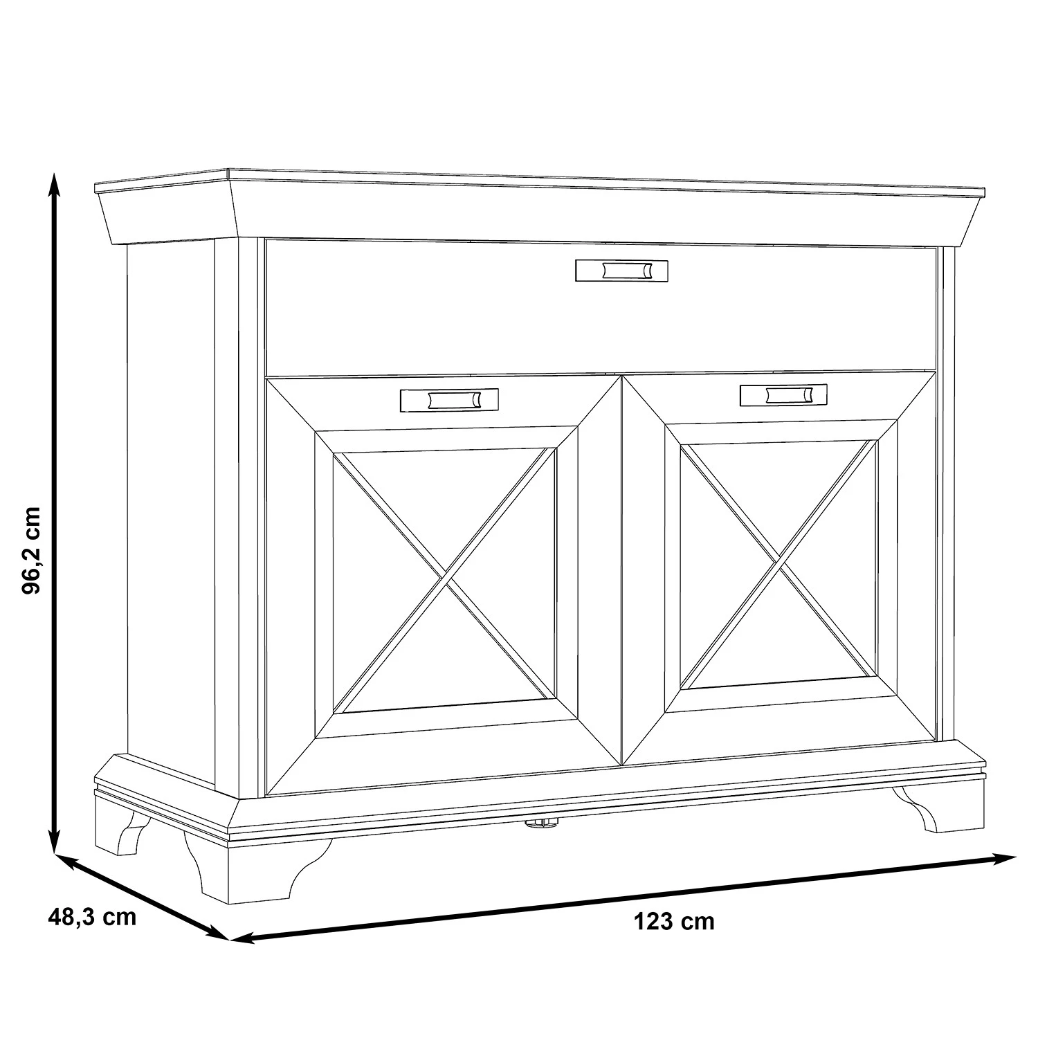 Ridgevalley Kommode Kimbark - Pinie Weiß Dekor 6 Ridgevalley Kommode Kimbark - Pinie Weiß Dekor – Bild 6