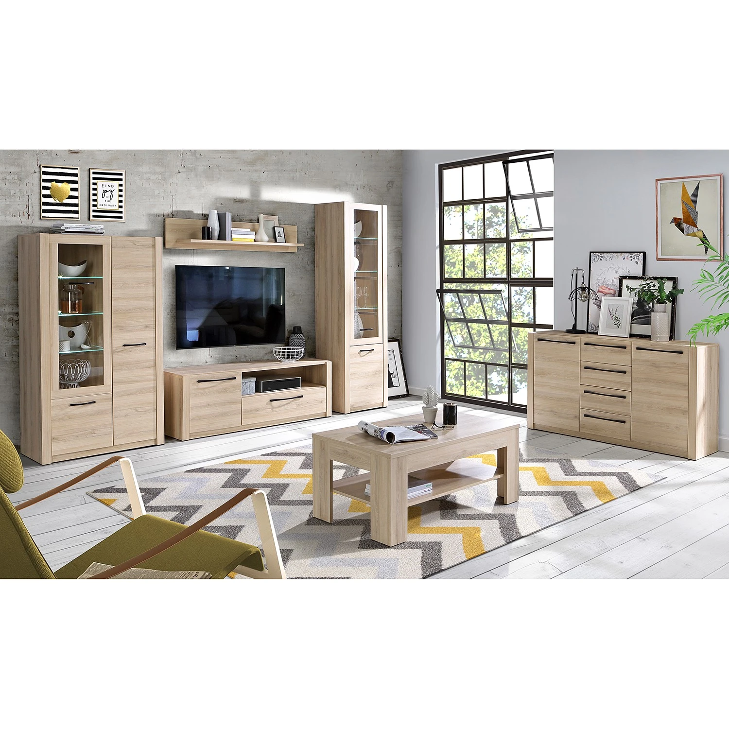 Loftscape Highboard Truth - Eiche Sonoma Dekor 4 Loftscape Highboard Truth - Eiche Sonoma Dekor – Bild 4