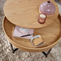 Red Living Couchtisch Soliera - Eiche teilmassiv / Metall - Eiche / Schwarz -Wohnzimmermöbel boutique en ligne 1000296371 210929 06333000150 DETAILS P000000001000296371