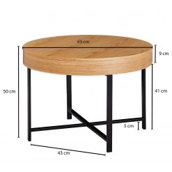 Red Living Couchtisch Soliera - Eiche teilmassiv / Metall - Eiche / Schwarz -Wohnzimmermöbel boutique en ligne 1000296371 210929 06333000622 SKETCH DETAILS P000000001000296371 sketch