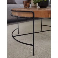 Red Living Couchtisch Cabarita - Akazie massiv / Metall - Akazie / Schwarz -Wohnzimmermöbel boutique en ligne 1000296377 210929 06333000211 DETAILS P000000001000296377