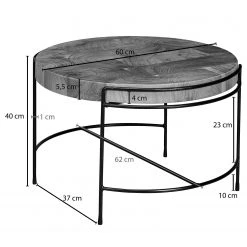 Red Living Couchtisch Cabarita - Akazie massiv / Metall - Akazie / Schwarz -Wohnzimmermöbel boutique en ligne 1000296377 210929 06333100664 SKETCH DETAILS P000000001000296377 sketch