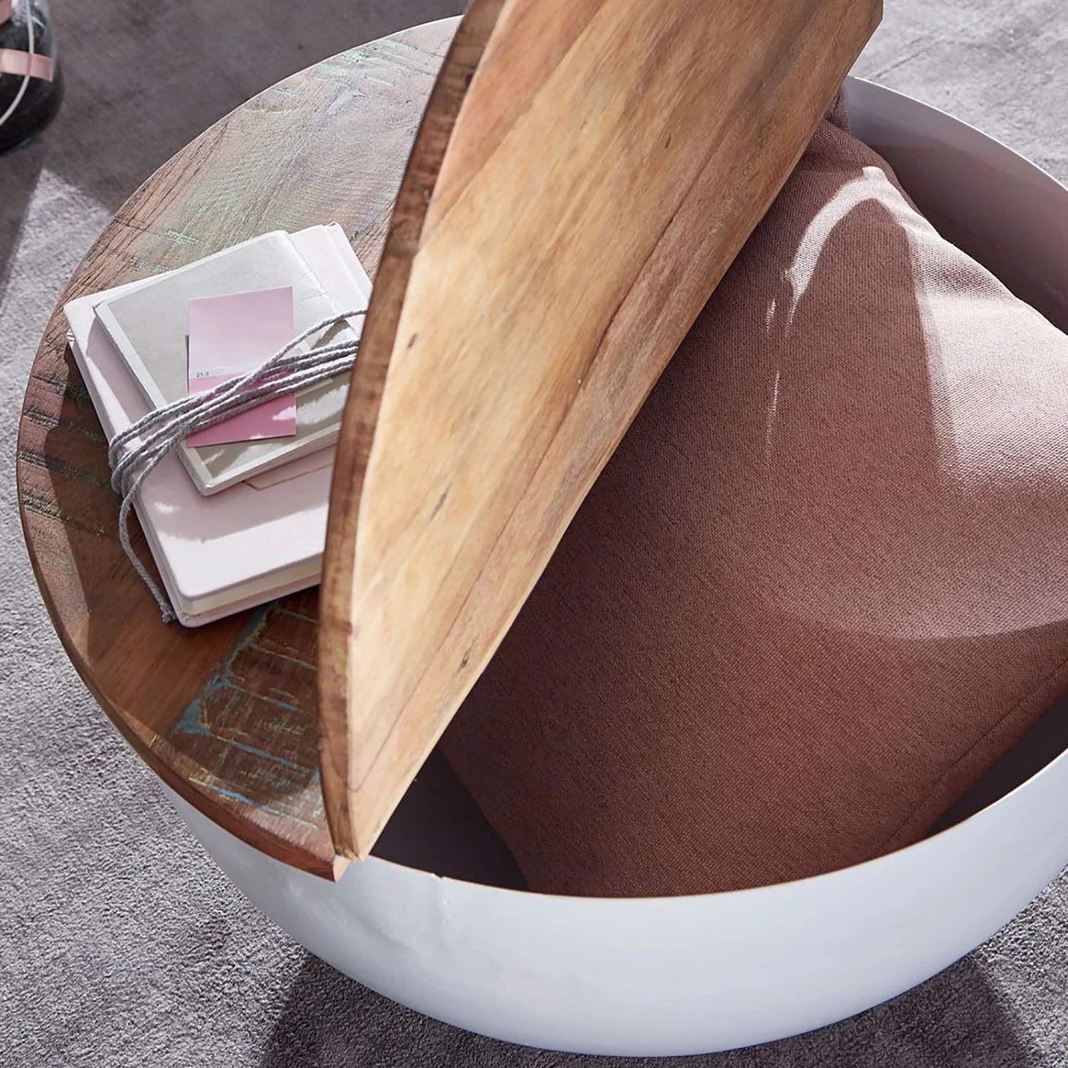 Ridgevalley Couchtisch Massaa III - Mango massiv / Metall - Mango / Weiß 6 Ridgevalley Couchtisch Massaa III - Mango massiv / Metall - Mango / Weiß – Bild 6