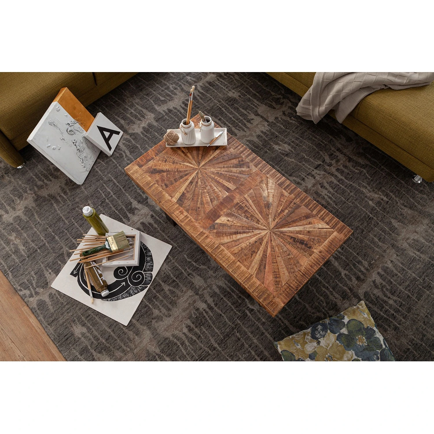 Red Living Couchtisch Ovada - Mango massiv / Metall - Mango / Schwarz 4 Red Living Couchtisch Ovada - Mango massiv / Metall - Mango / Schwarz – Bild 4