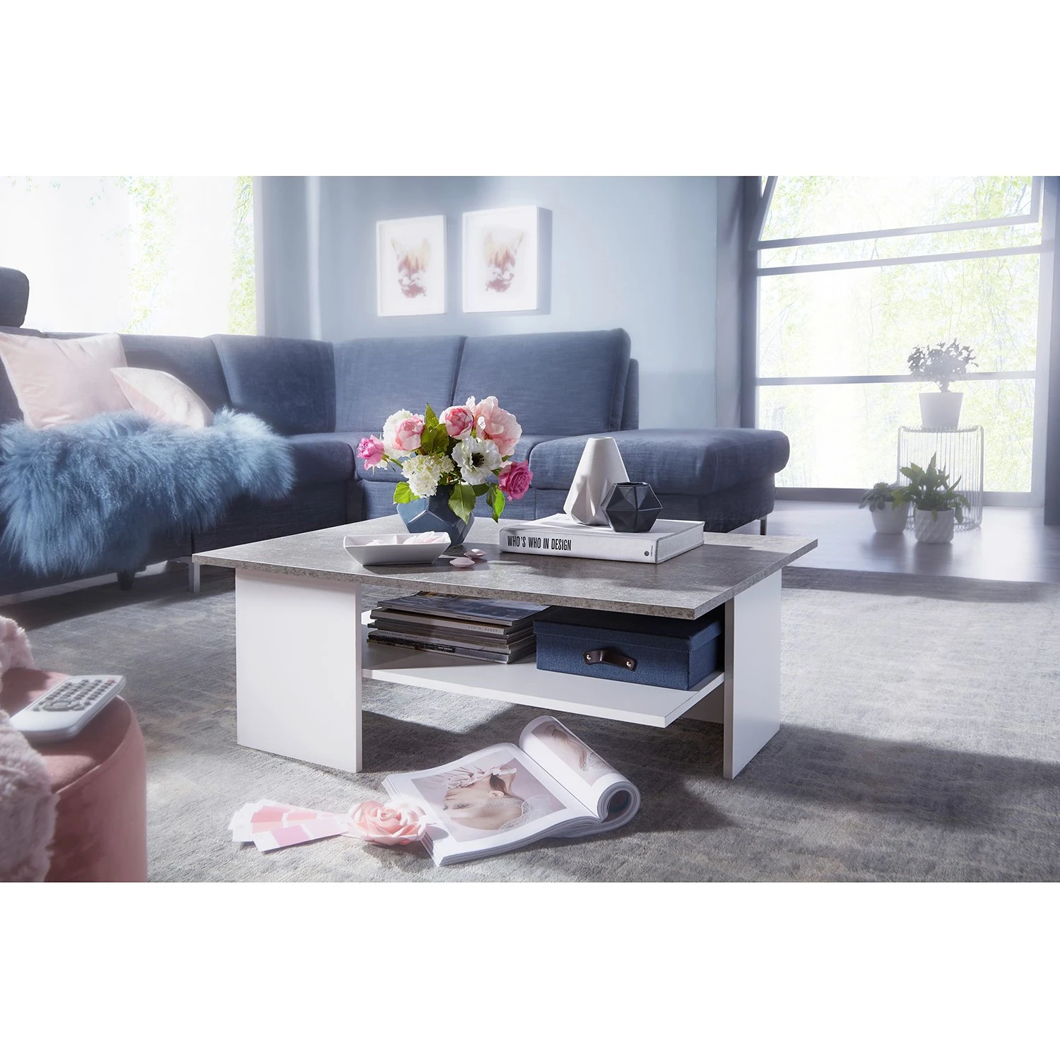 Loftscape Couchtisch Messina - Grauweiß 2 Loftscape Couchtisch Messina - Grauweiß – Bild 2